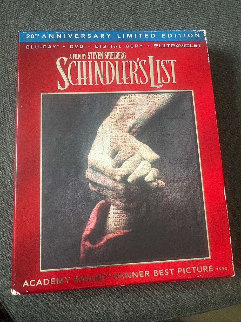 Schindler's List 20th Anniversary Limited Edition Blu-ray/DVD - Red
